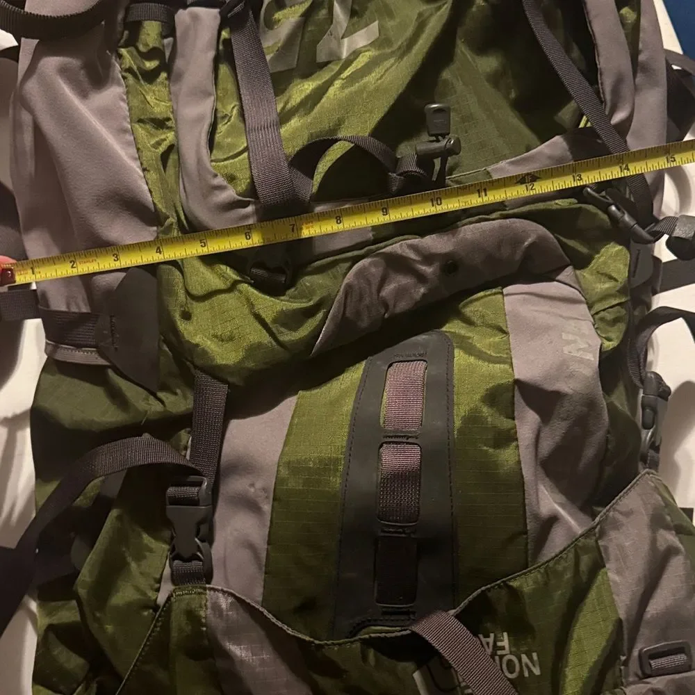 The North Face Olive & Gray Technical crest one 75 Hiking Backpack